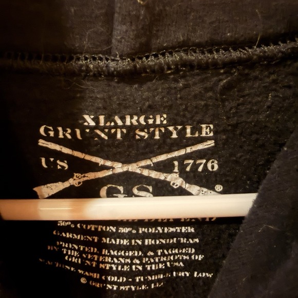 Mens XLarge Grunt Style Hoodie Streetwear Army Military Outerwear Graphic - Picture 6 of 6